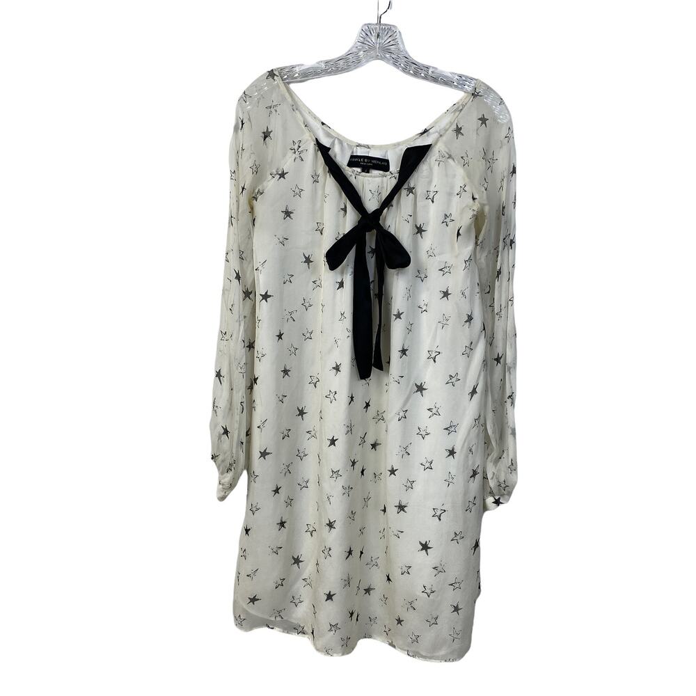 FairyCore Dress Stars Silk Babydoll Twee 4 Anthropologie Twinkle Bow Tie